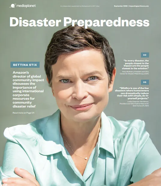 Cover titled “Disaster Preparedness” featuring a woman in a light blue shirt.